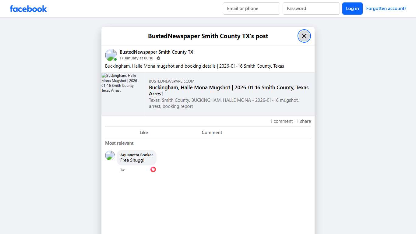 Buckingham, Halle Mona... - BustedNewspaper Smith County TX Facebook